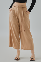 Donna Braided Belt Linen Culottes